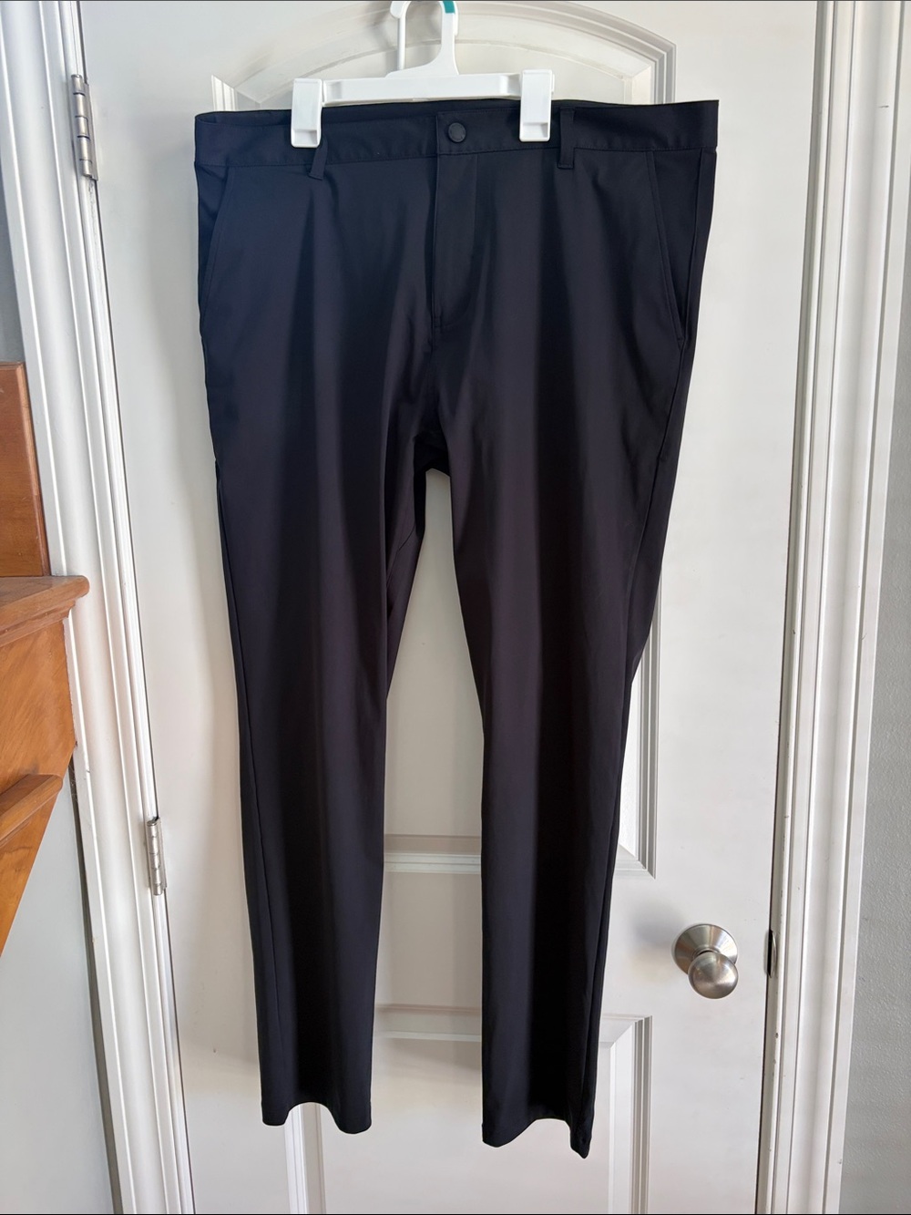 RHONE Black Men's Dress Pants - Slim Straight